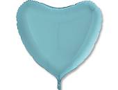 Сердце фольга Голубое 92 см с гелием